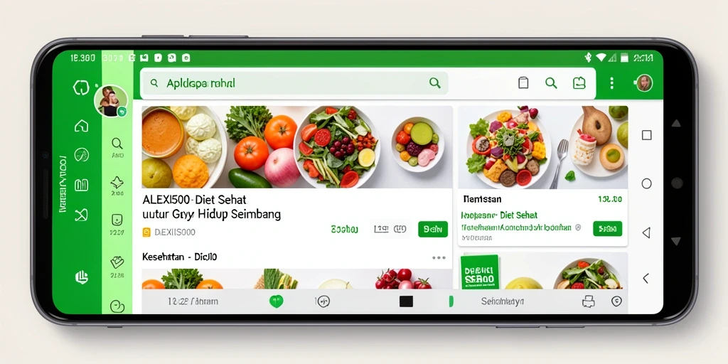 Antarmuka ALEXIS500 yang intuitif untuk diet sehat.