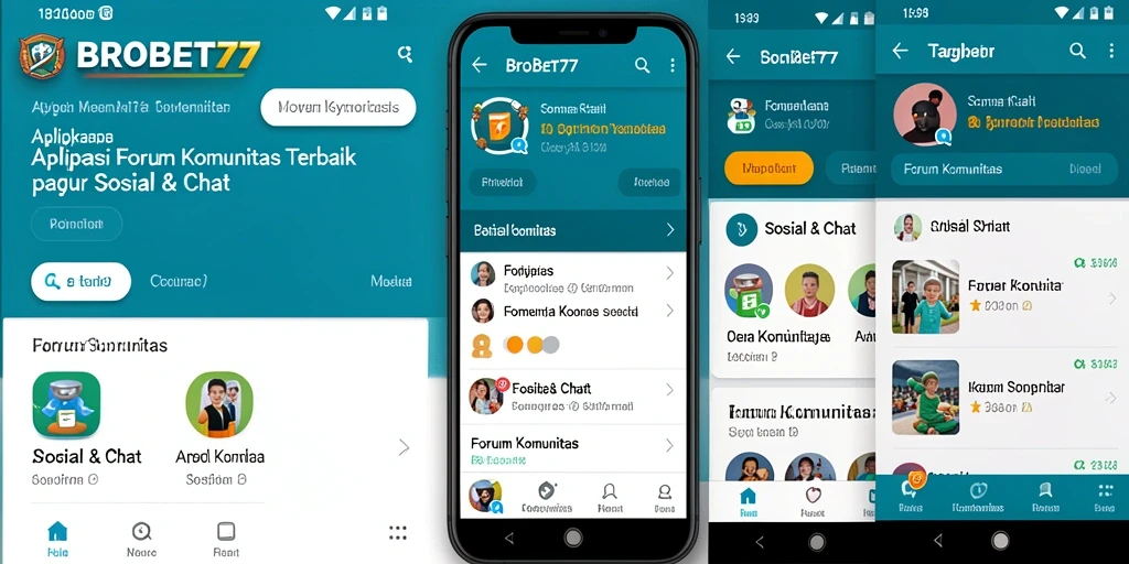 Tampilan antarmuka aplikasi Forum Komunitas BROBET77 yang menarik dan mudah digunakan.