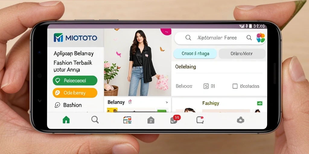 Tampilan antarmuka MIOTOTO yang modern dan user-friendly untuk belanja fashion.