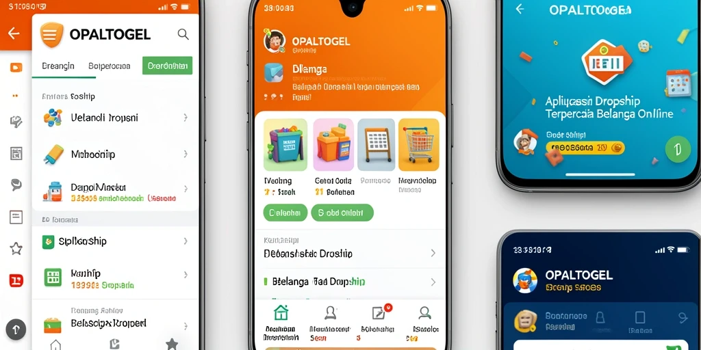 Tampilan antarmuka OPALTOGEL yang intuitif untuk belanja Dropship.
