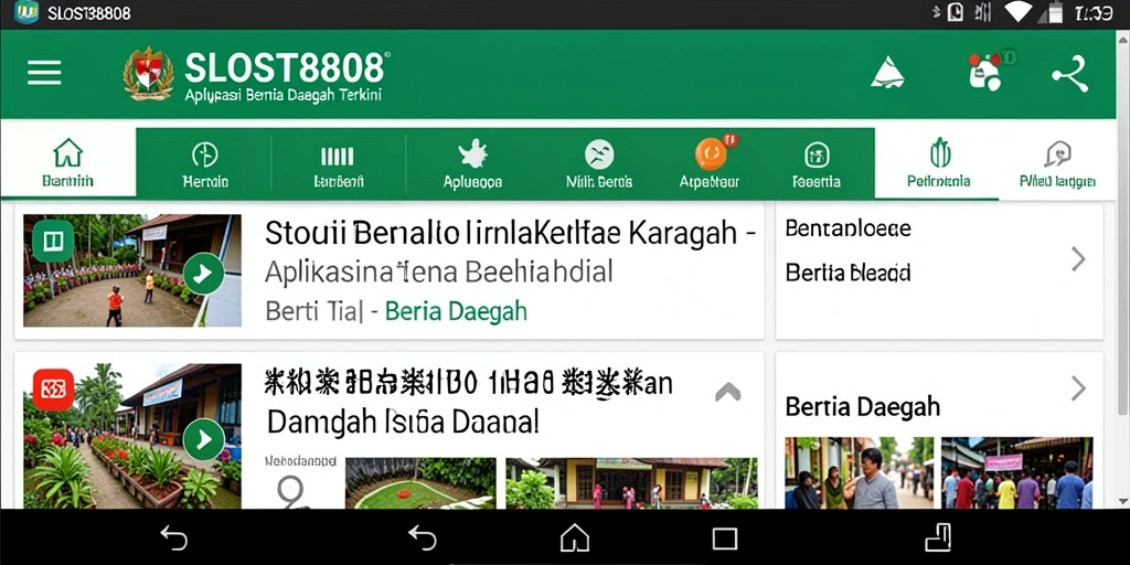 Antarmuka SLOST8808 menampilkan berita daerah dengan jelas dan informatif.