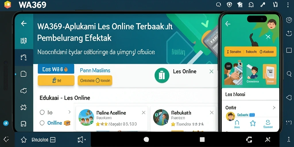 Antarmuka menarik dan mudah digunakan untuk pembelajaran Les Online.