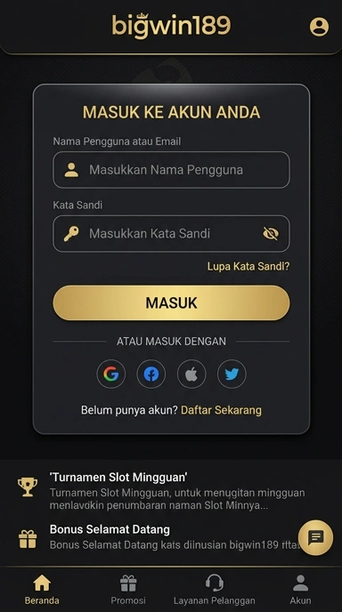 Masuk ke Akun bigwin189 Anda dengan Mudah